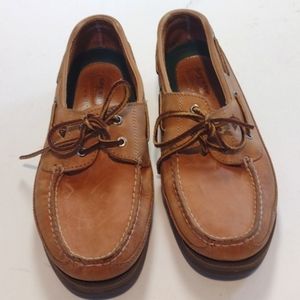 SPERRY TOPSIDER MENS SHOES. SIZE 11M TAN COLOR MADE IN INDONESIA
